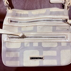 Nine West white and Gray Crossbody Bag